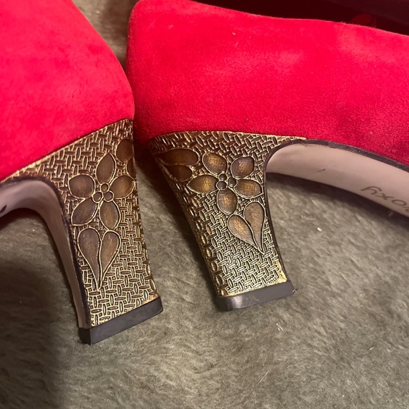 Vintage Red suede Proxy Heel size 8 - Picture 7 of 7